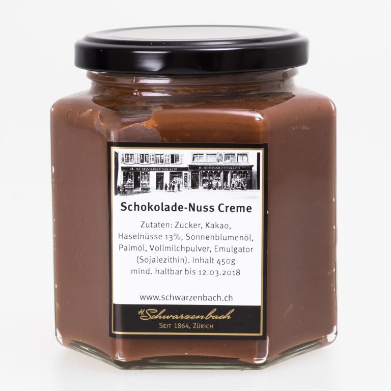 Schokoladen-Nuss Creme 450g - schwarzenbach.ch