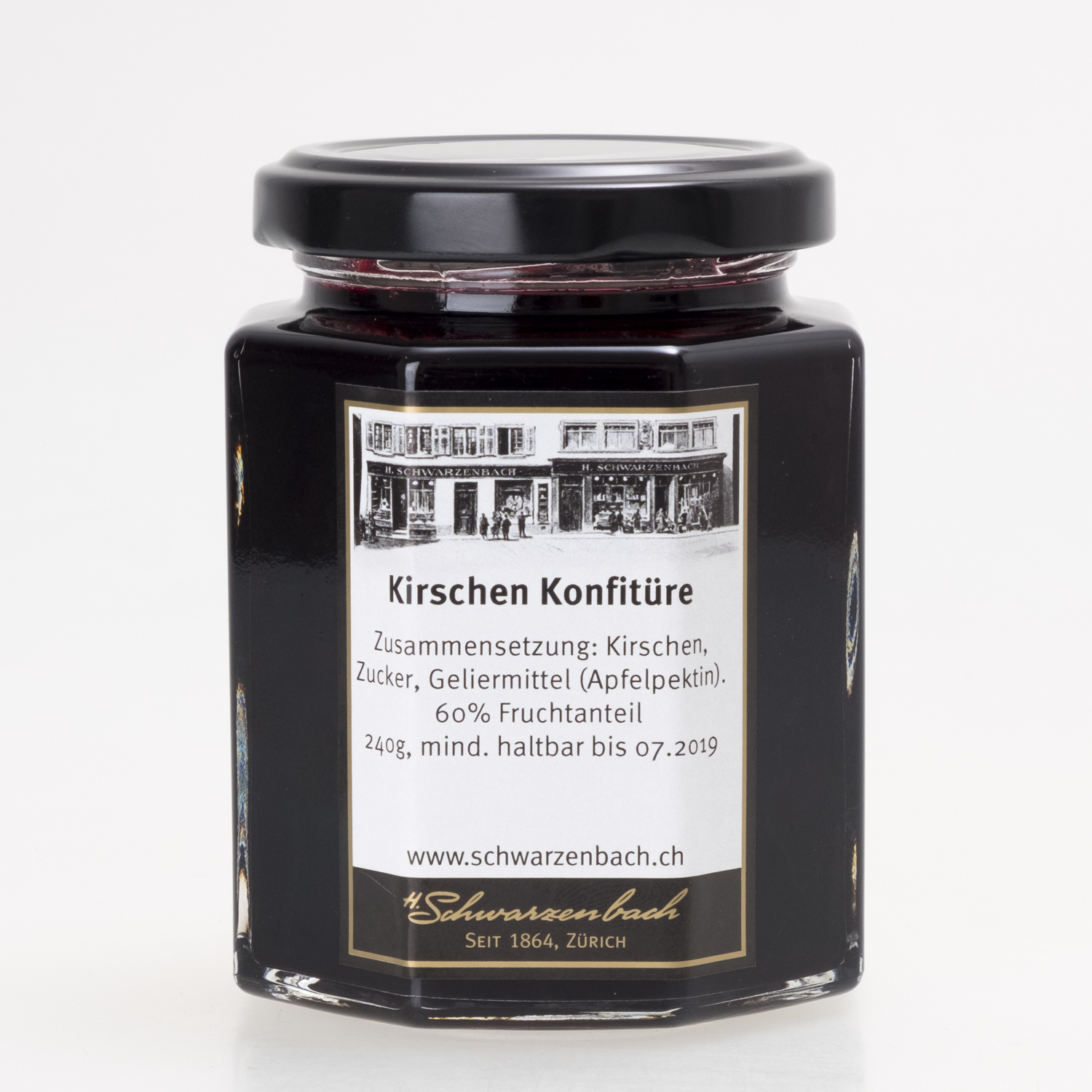 Cherries jam (Kirschen Konfitüre )240g - schwarzenbach.ch