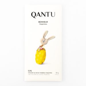 Qantu "Bonheur" 50%, milk and hazelnuts 50g